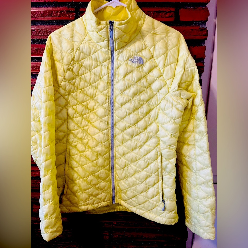 The North Face nano puffer yellow MED jacket